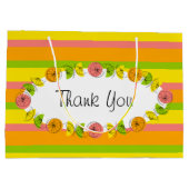 Citrus Oval Stripe Classic Vielen Dank. Große Geschenktüte (Rückseite)