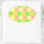 Citrus Ovaler Aufkleber (Tasche)