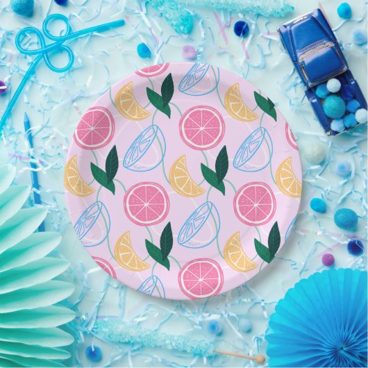 Citrus Papierplatte Pappteller (Party)