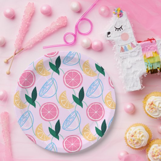 Citrus Papierplatte Pappteller (Party)