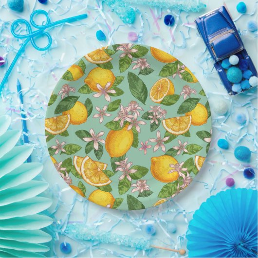 Citrus Papierplatte Pappteller (Party)