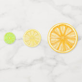 Citrus Party Bright Lemon Limon Orange Confetti Konfetti (Rückseiten)