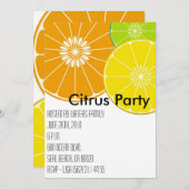 Citrus-Party Einladung (Vorne/Hinten)