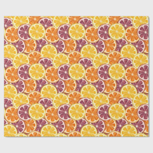 Citrus pattern geschenkpapier (Flach)