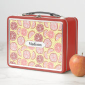 Citrus Pattern individuelle Name Metall Brotdose (Beispiel)