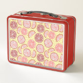 Citrus Pattern individuelle Name Metall Brotdose (Rückseite)