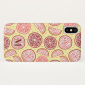 Citrus Pattern kundenspezifische monogramm Telefon Case-Mate iPhone Hülle (Rückseite (Horizontal))
