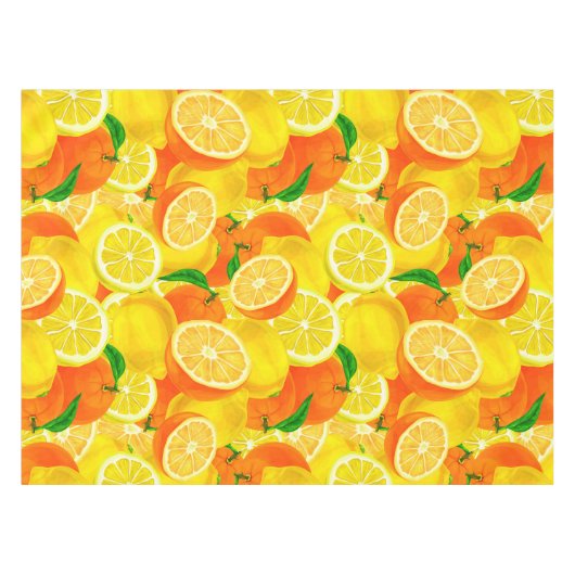 Citrus Pattern Tablecloth Tischdecke (Vorderseite (Horizontal))
