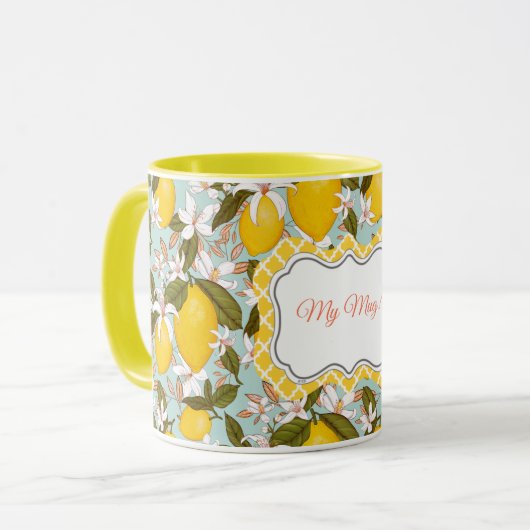 Citrus Pattern Tasse (Vorderseite Links)