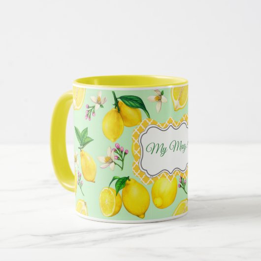 Citrus Pattern Tasse (Vorderseite Links)