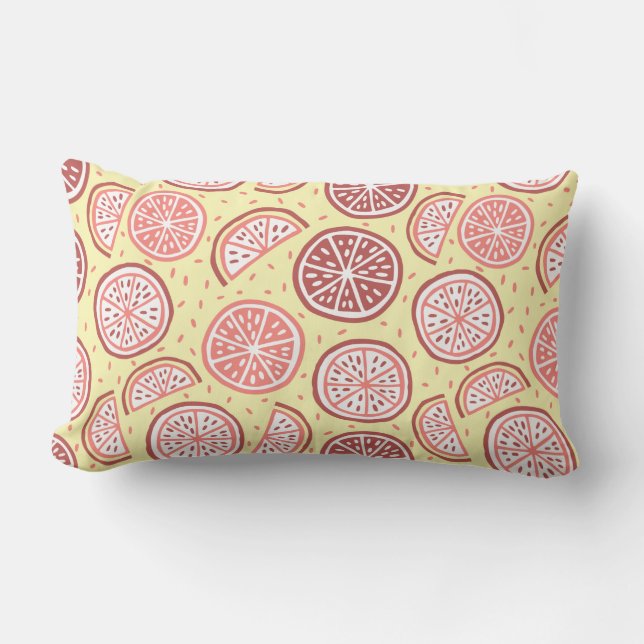 Citrus Pattern werfen Kissen (Vorderseite)