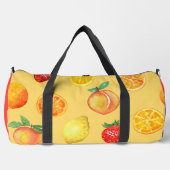 Citrus & Peaches Red Side Individuelle Name Duffle Bag (Vorderseite)