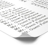 Citrus Personalisierte Hochzeitstischposter Poster (Ecke)