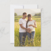 Citrus Pink Aquarell Blume Kinderdusche Dankeskarte (Rückseite)