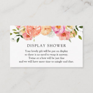 Citrus Pink Blume Anzeige der Duscheinschlusskarte Begleitkarte