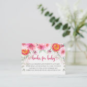 Citrus & Pink Blume Kinderduschbücher für Baby Begleitkarte (Stehend Vorderseite)