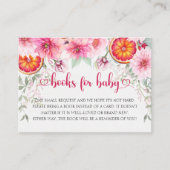 Citrus & Pink Blume Kinderduschbücher für Baby Begleitkarte (Vorderseite)