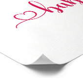 Citrus & Pink Blume Kinderdusche Begrüßungszeichen Poster (Ecke)