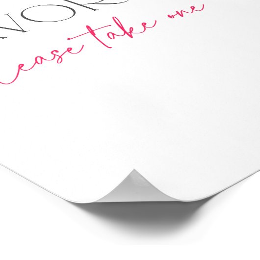 Citrus Pink Blumendusche Favoriten Unterschrift Poster (Ecke)