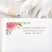 Citrus Pink Floral Baby Dusche Rücksendeadresse (Insitu)