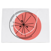 Citrus Pink Geschenktasche groß Große Geschenktüte (Vorderseite)