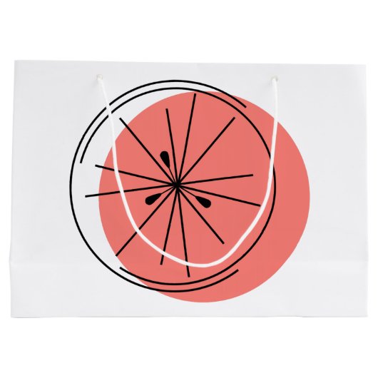 Citrus Pink Geschenktasche groß Große Geschenktüte (Rückseite)