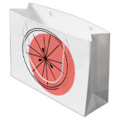 Citrus Pink Geschenktasche groß Große Geschenktüte (Rückseite Schrägansicht)