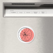 Citrus Pink-Magnet rund Magnet (In Situ (Geschirrspüler))