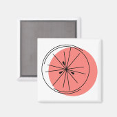 Citrus Pink-Magnetquadrat Magnet (Vorderseite/Rückseite)