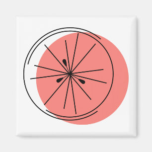 Citrus Pink-Magnetquadrat Magnet
