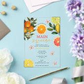 Citrus Pink Main Squeeze Brautparty Brunch Acryleinladungen (In Situ (Hochzeit))