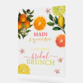 Citrus Pink Main Squeeze Brautparty Brunch Acrylschild (Winkel)