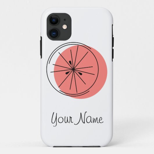 Citrus Pink "Name" iPhone Fall Case-Mate iPhone Hülle (Rückseite)