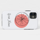 Citrus Pink "Name" iPhone Fall Case-Mate iPhone Hülle (Rückseite (Horizontal))