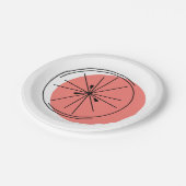 Citrus Pink Pappteller (Schrägansicht)