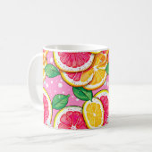 Citrus Pink Polka Dot  Kaffeetasse (Vorderseite Links)