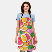 Citrus Pink Polka Dot  Schürze (Getragen)