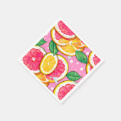 Citrus Pink Polka Dot  Serviette (Ecke)