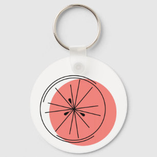Citrus Pink Schlüsselanhänger Aluminium rund