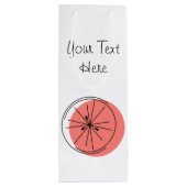 Citrus Pink Text Geschenksack Wein Geschenktüte Für Weinflaschen (Rückseite)