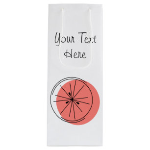 Citrus Pink Text Geschenksack Wein Geschenktüte Für Weinflaschen