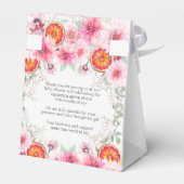 Citrus & Pink Wasserfarbe Blume Kinderdusche Geschenkschachtel (Rückseite)