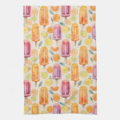 Citrus Popsicle Delight – Watercolor Frozen Treats Geschirrtuch (Vertikal)
