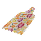 Citrus Popsicle Delight – Watercolor Frozen Treats Schneidebrett (Ecke)