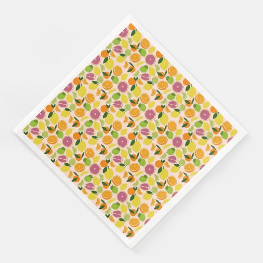 Citrus Print Serviette (Ecke)