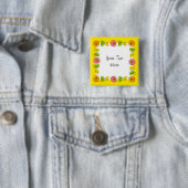 Citrus Quadratzoll Gelber Text Button (Beispiel)