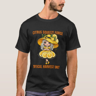 Citrus-Quetschkraft-Kritische-Ernte-Einheit T-Shirt