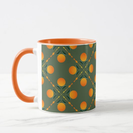 Citrus Quilt Print Graphic Art Tasse (Links)