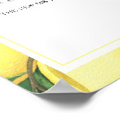 Citrus - Ratschläge und Wünsche für das Newlyweds- Poster (Ecke)