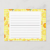Citrus Recipe Card Postkarte (Vorderseite)